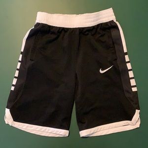 Boys YL Black Nike Elite Shorts